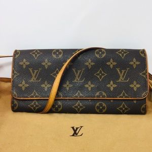 Louis Vuitton Monogram Canvas Crossbody Bag in Brown and Tan